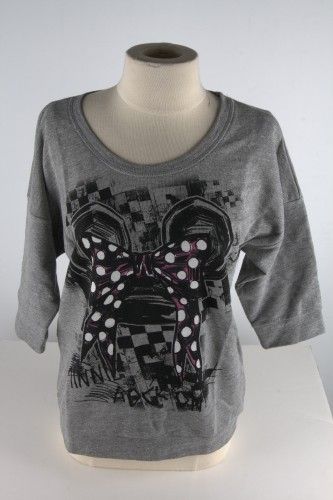 Disney Gray Contemporary Minnie Heart Sweater 1627  