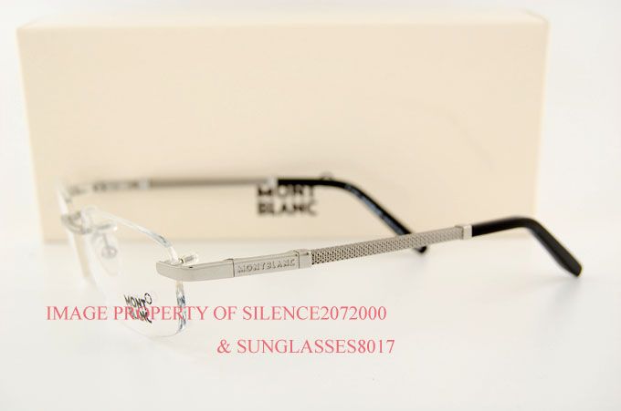 New MONT BLANC Eyeglasses Frames MB 247 018 RHODIUM  