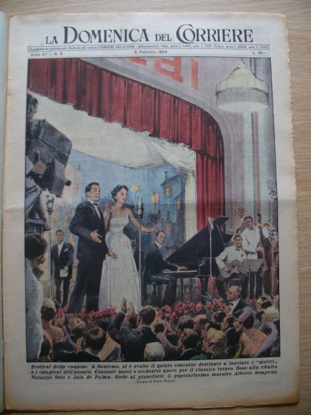 Domenica de Corriere 6 Feb 1955 n 6 Sanremo Fonderia Mi  