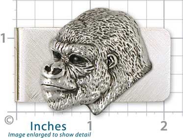 Gorilla Sterling Silver Money Clip Jewelry   Go2mc  