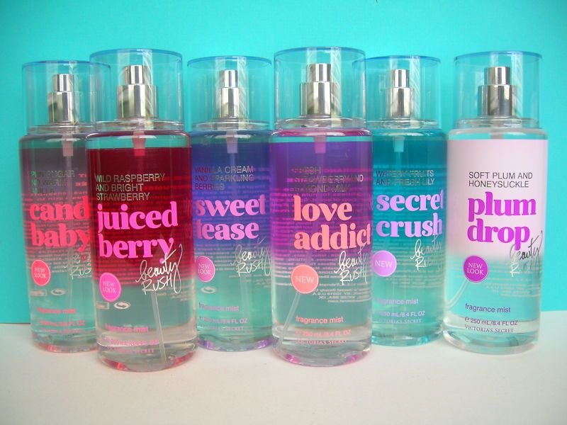 VICTORIA SECRET BEAUTY RUSH FRAGRANCE MIST MIXED LOT 6  