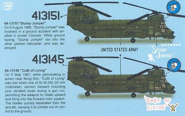 Zotz Decals 1/48 & 1/72 ACH 47 CHINOOK IN VIETNAM  