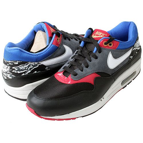 NIKE AIR MAX 1 MENS Size 10.5 Black Running Shoes  