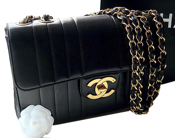 Authentic CHANEL Lambskin Jumbo Coco Classic Flap Maxi XL Bag Purse 