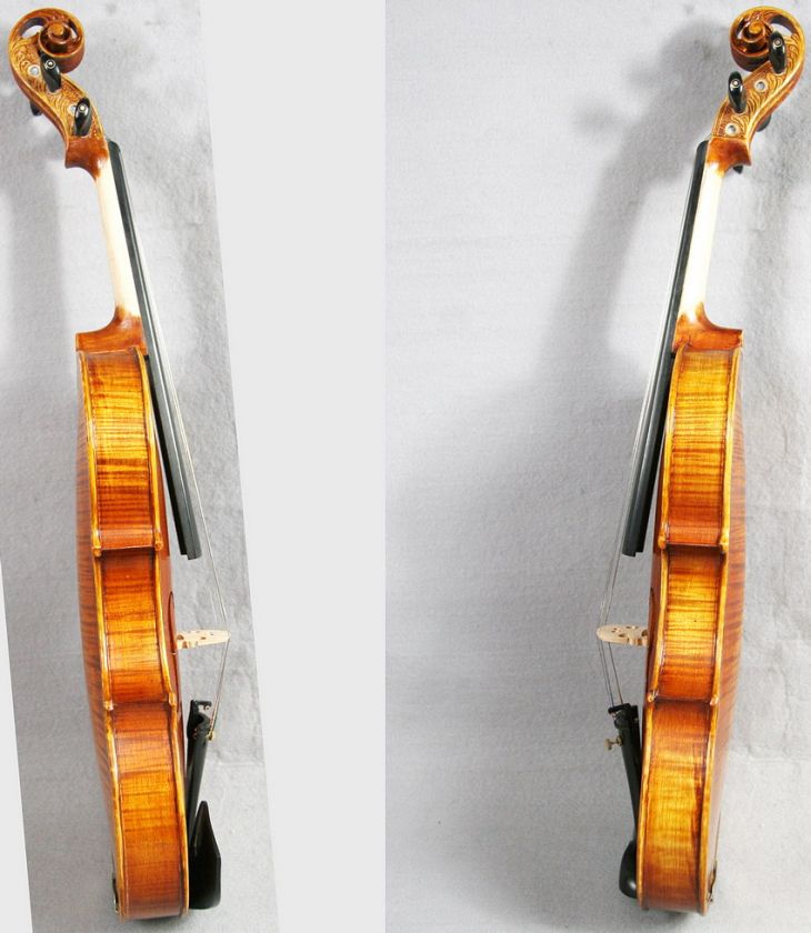   YRS Royal Carve Scroll Strad violin #0307 MOP Inlaid Top Grade  