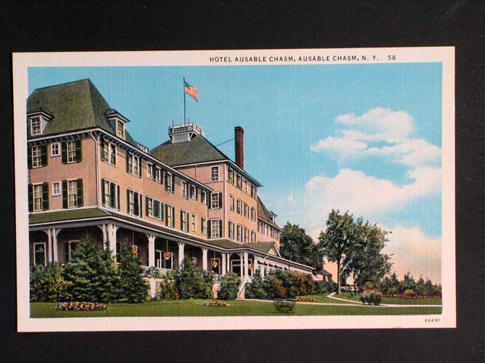 c1920 Hotel Ausable Chasm Ausable Chasm NY Postcard  