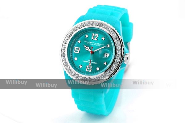 Silicon Ice Strass Geneva Style Wristwatch/Watch Crystal/Fashion U 