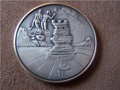 SALVADOR DALI 12 TRIBES OF ISRAEL SILVER MEDAL SET 999  