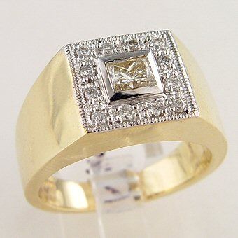 75 CT Diamond Mens Ring Set in 14k Gold  