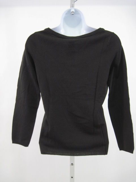 THEORY Black Knit Wool V neck Sweater Shirt Top Sz Med  