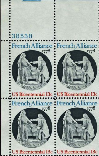 French Alliance 1778 4 13 cent US Stamps # 1753  