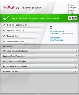 Genuine McAfee Internet Security 2012 3 PCs/Users Retail Box or Actual 