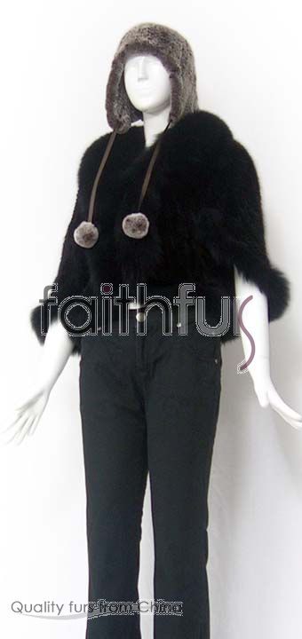 Brand New Mink Fur Knitted Cape/Shawl/Wrap/Vest/Scarf  