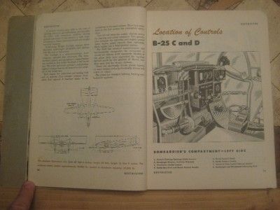 ORIG NOVEMBER 1944 B 25 MITCHELL BOMBER PILOT TRAINING FLIGHT MANUAL 