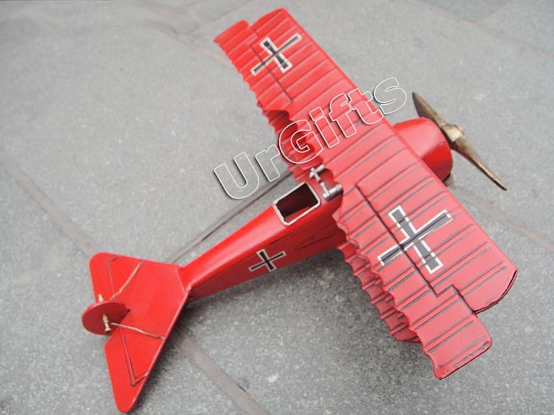   Hand Made WWI German Fokker DR1 Triplane Red Baron Plane Model NEW