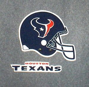 NFL Houston Texans fabric iron on app. set of 2 (288)  