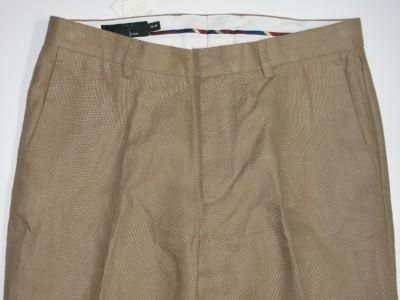 Crew Irish Linen Ludlow Suit pant br.Khaki 33w 29L  