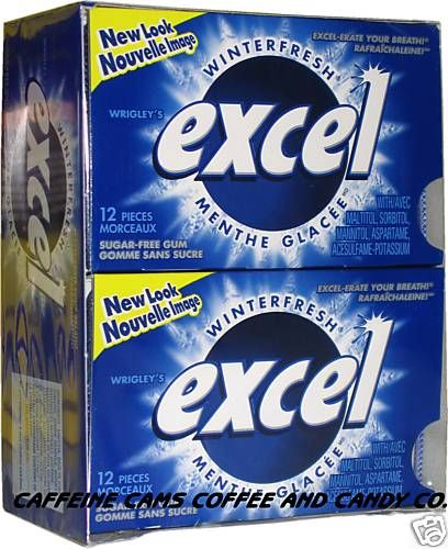 WRIGLEYS EXCEL WINTER FRESH SUGARFREE GUM 12 x 12  