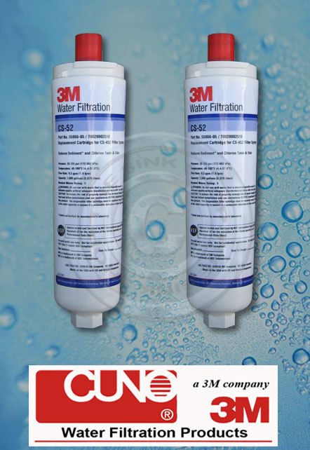 PACK x 3M CS 52 WATER FILTER for BOSCH, NEFF, SIEMENS  