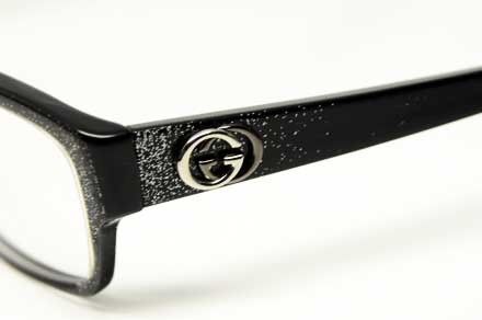 GUCCI GG 3203 YHO S.53 RX GLASSES BLACK GLITTER PLASTIC EYEGLASSES 