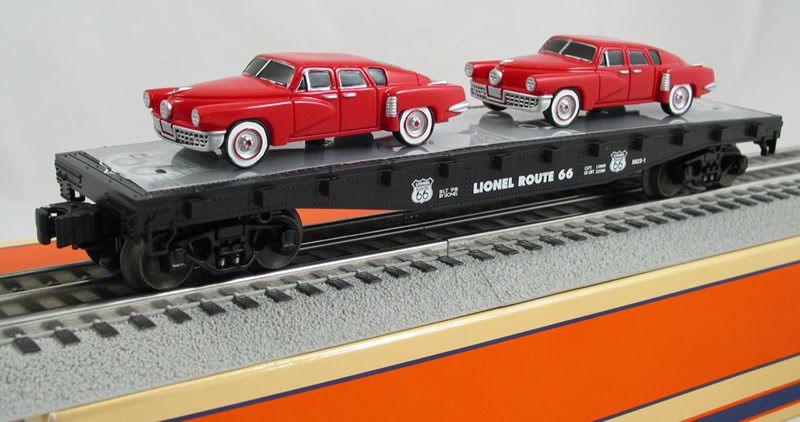 Lionel #6 36000 Route 66 Flatcar w/Sedans  