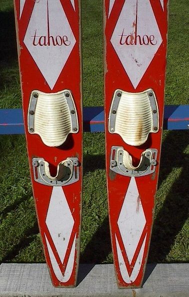 VINTAGE Wooden 53 Waterskis TAHOE Water Skis  