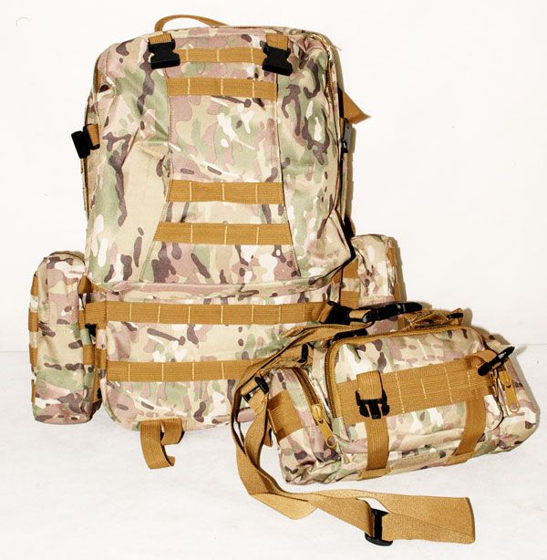 TACTICAL MOLLE ASSAULT BACKPACK BAG CAMO WOODLAND 3851  