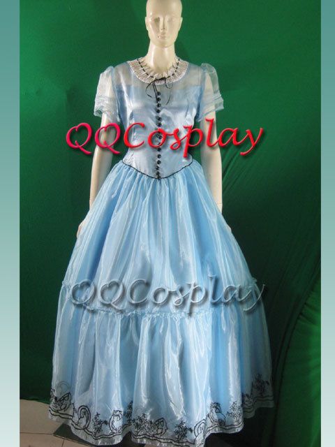 TIM BURTON Alice in Wonderland Alice Cosplay Costume  