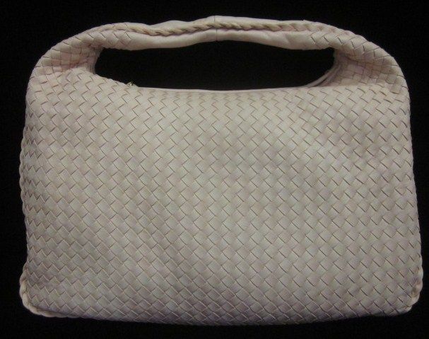 NEW BOTTEGA VENETA Pink Woven Extra Large Hobo Handbag  