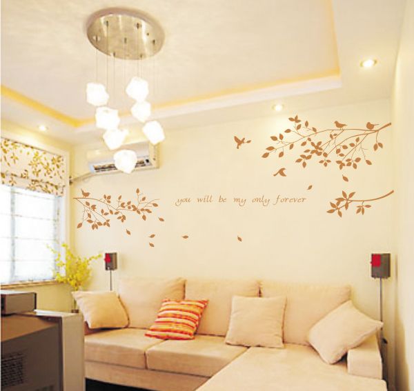 Tree and bird Wall Decor Decal Sticker Removable Vinyl  