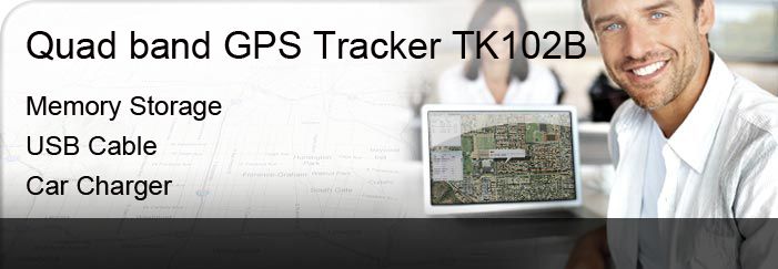 Realtime GPS Tracker TK102B+USB+wired Car Charger  