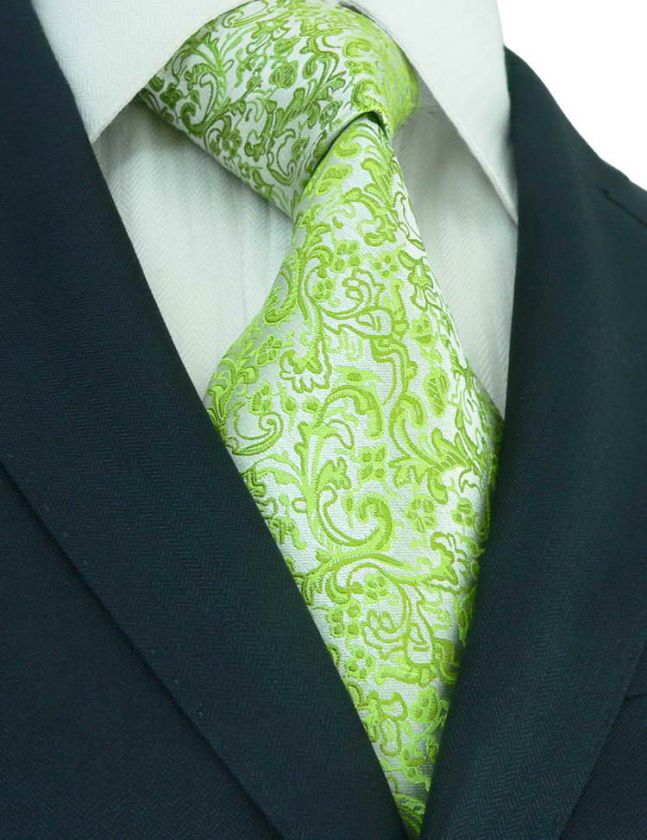 LANDISUN 593 PAISLEY SOLID GREEN SETTIE+HANKY+CUFFS  