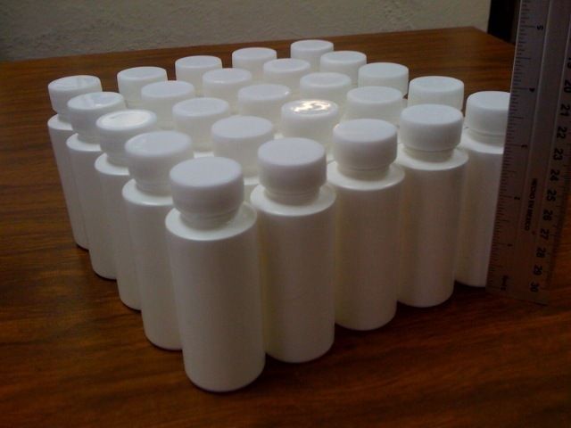 New Lot of 25 2 oz empty plastic bottle, 60 ml ,sample  