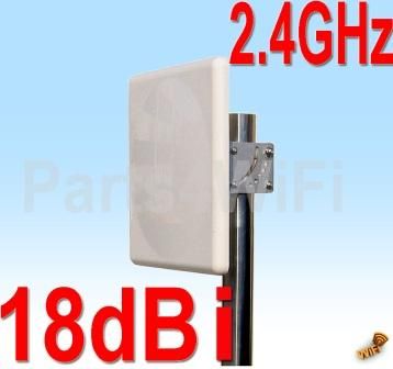 Long Range Wireless WiFi Flat Panel Antenna 18dBi RPSMA  