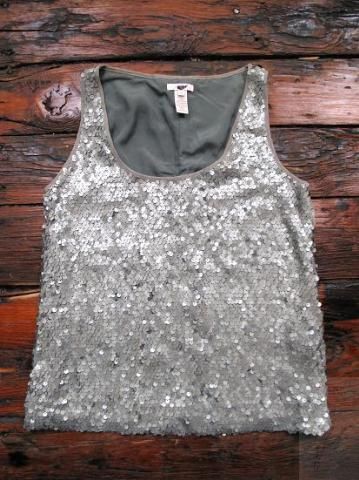 Crew Matte Sequin Cami Tank Top Artillery Fatigue 0  