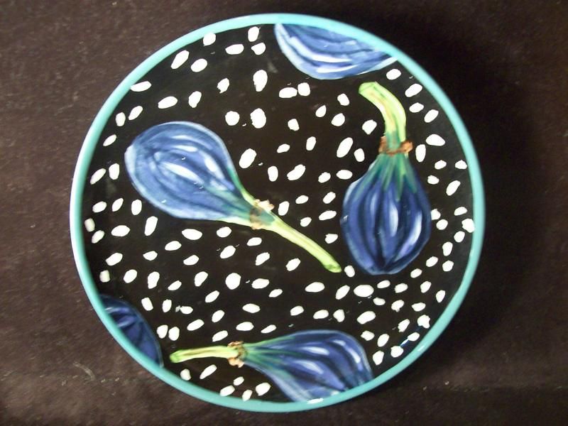 Droll Designs Salad Plate 7 3/4 Eggplant Vegetable Pat  