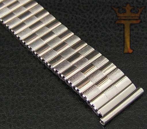 NOS 21mm Stainless Expansion Wide Vintage Watch Band  