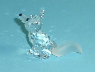   Crystal Miniature Clear Fox Figurine 7677 NR 045 000 Retired  