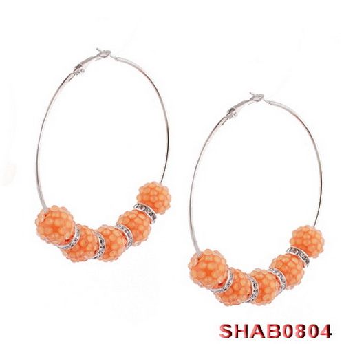 12Colors Basketball Wives Hoop Earrings Pair 78*68MM Disco Ball 