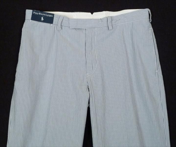 ralph lauren blue white seersucker pants size 35 x 30