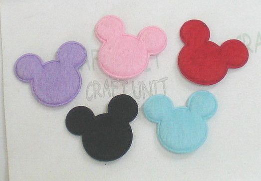 30 Padded Futty MOUSE felt Appliques 28mm A29 U PICK  