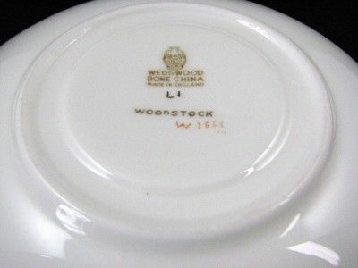 Wedgwood England WOODSTOCK Floral Footed Cup & Saucer  