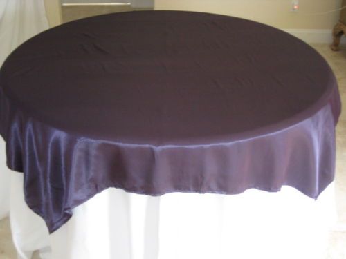 72 X 72 SATIN WEDDING OVERLAY LAPIS PURPLE  