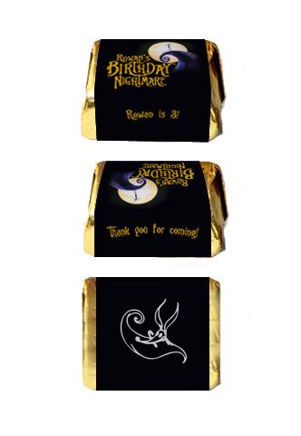 30 NIGHTMARE BEFORE CHRISTMAS Party NUGGET LABELS  