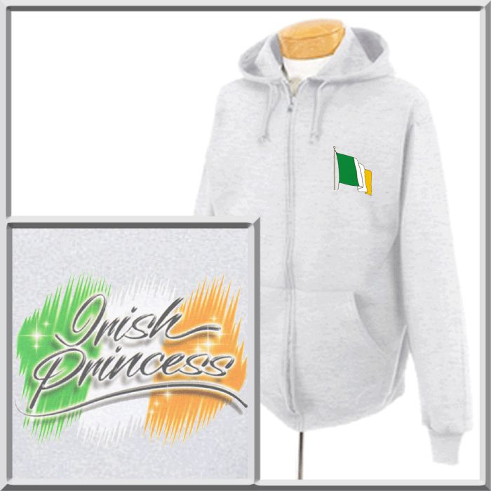 Irish Princess Ireland Flag Cute SWEATSHIRT S 2X,3X,4X  