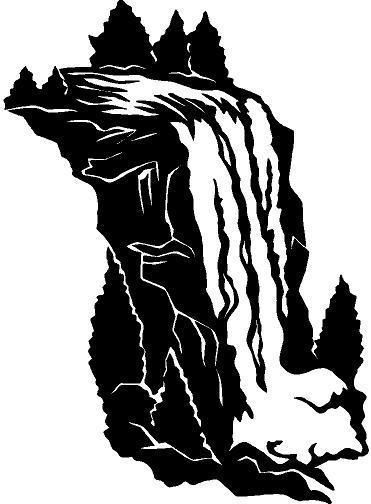 Waterfall Vinyl Decal Sticker Car Truck Boat Window  