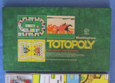 VINTAGE Waddingtons TOTOPOLY Vintage Horse Racing Board Game  