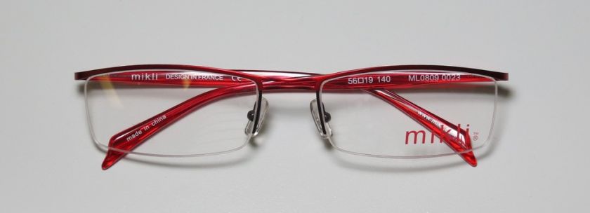 NEW ALAIN MIKLI 809 56 19 140 RED/WHITE VISION CARE RX EYEGLASSES 