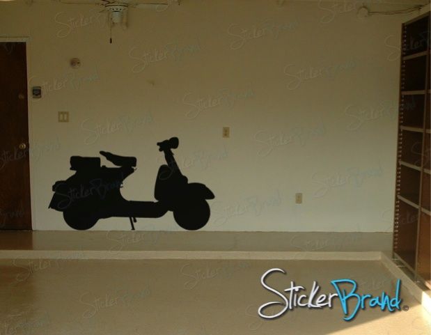 Vinyl Wall Decal Sticker Vespa Moped Scooter  