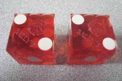 Ballys Las Vegas Casino Dice Red Matching # 344  